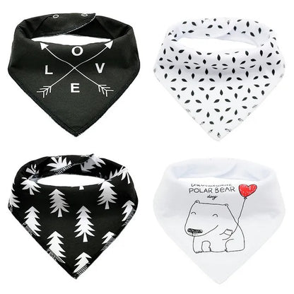 Little Story Bandana Drool Bibs Pack of 4 – Love