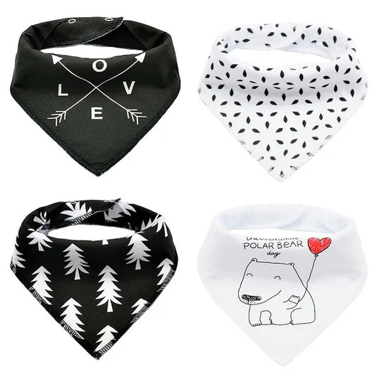 Little Story Bandana Drool Bibs Pack of 4 – Love