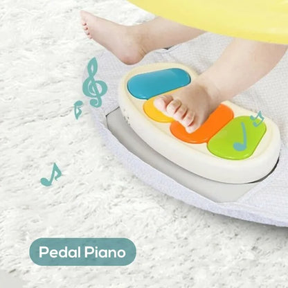 Teknum 2-in-1 Dining Chair Toddler Play Seat With Pedal Piano – Multicolor