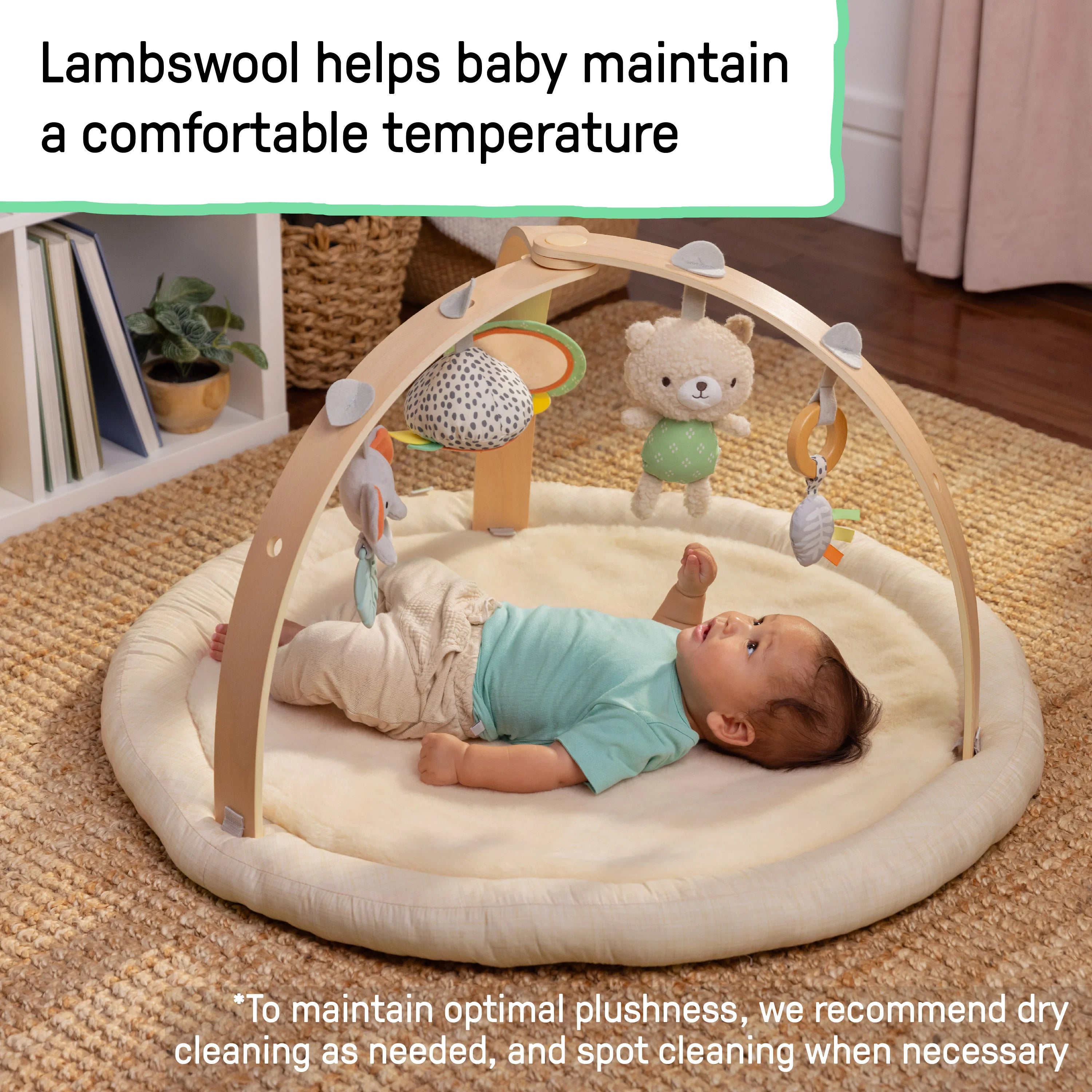 Ingenuity Every Season Plush Lambswool Play Gym