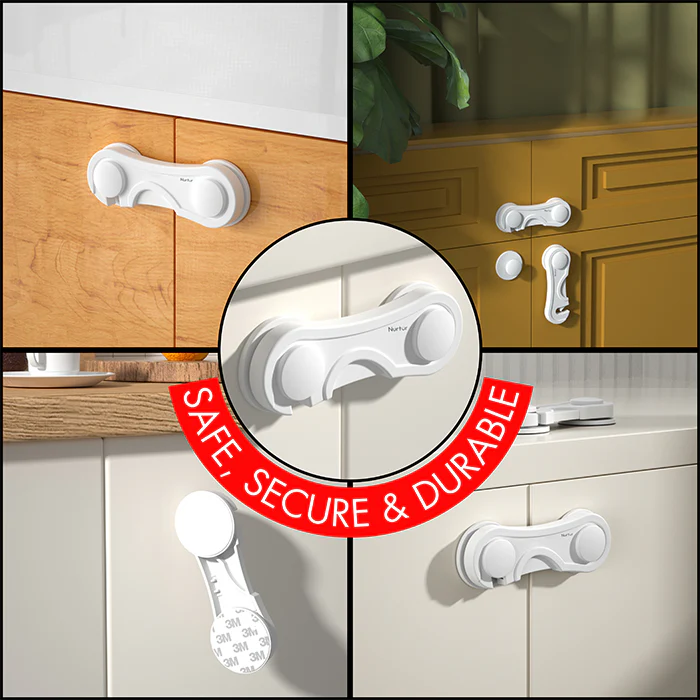 Nurtur Safety Cabinet Lock - Pack of 1 (35*97*18mm)