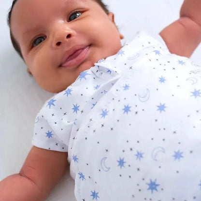 Halo SleepSack 100% Cotton Swaddle - Midnight Moons Blue (1.5 TOG)
