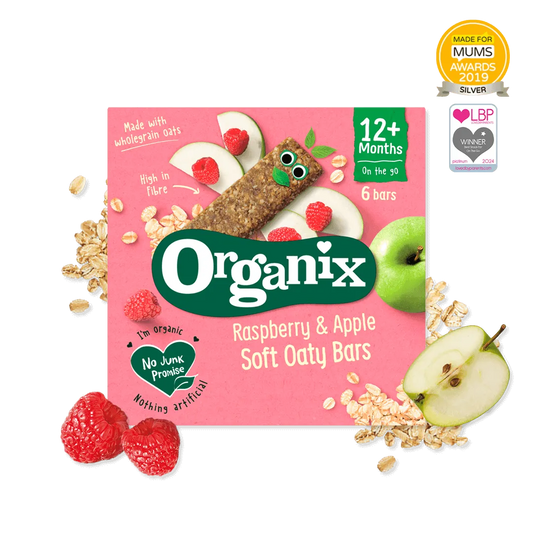 Organix Raspberry & Apple Soft Oaty Bars - Pack of 6  (23g, 138g)