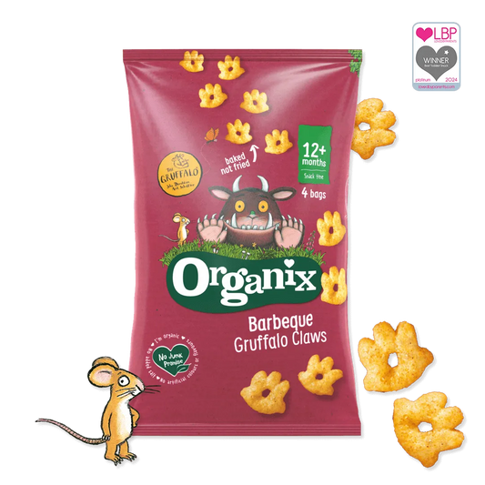 Organix Barbeque Gruffalo Claws Toddler Snack Corn Puffs Multipack - Pack of 4 (15g)