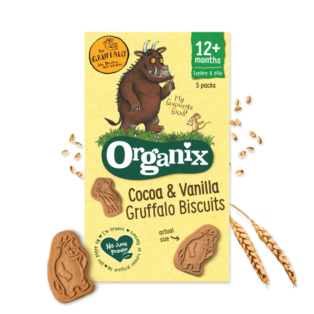Organix Cocoa & Vanilla Gruffalo Biscuits (100g)