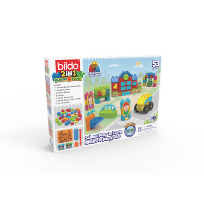 BILDO - Fire Station Blocks & Dough Set - 48 Pieces