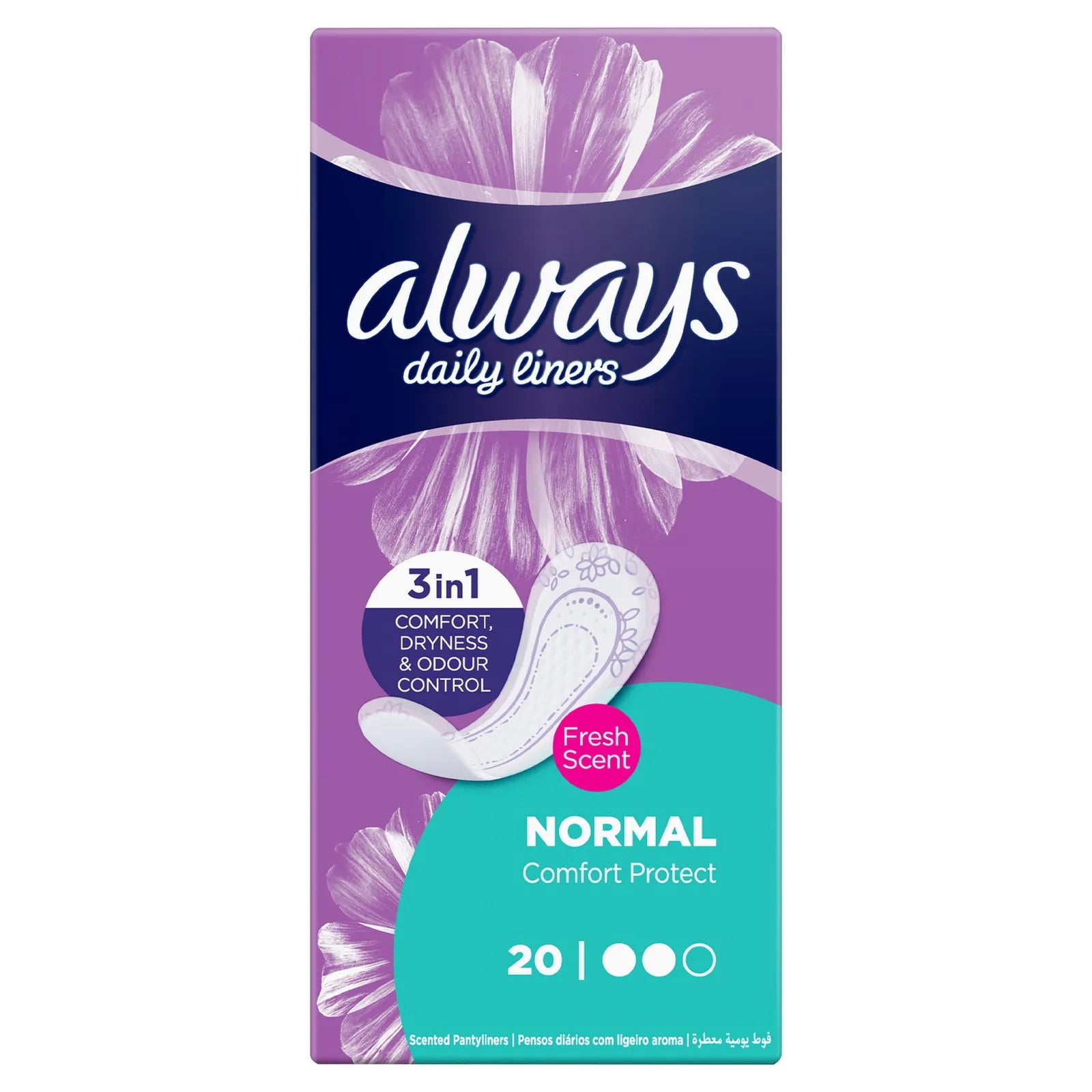 Always Daily Liners Comfort & Protect Scented (20 Pcs)