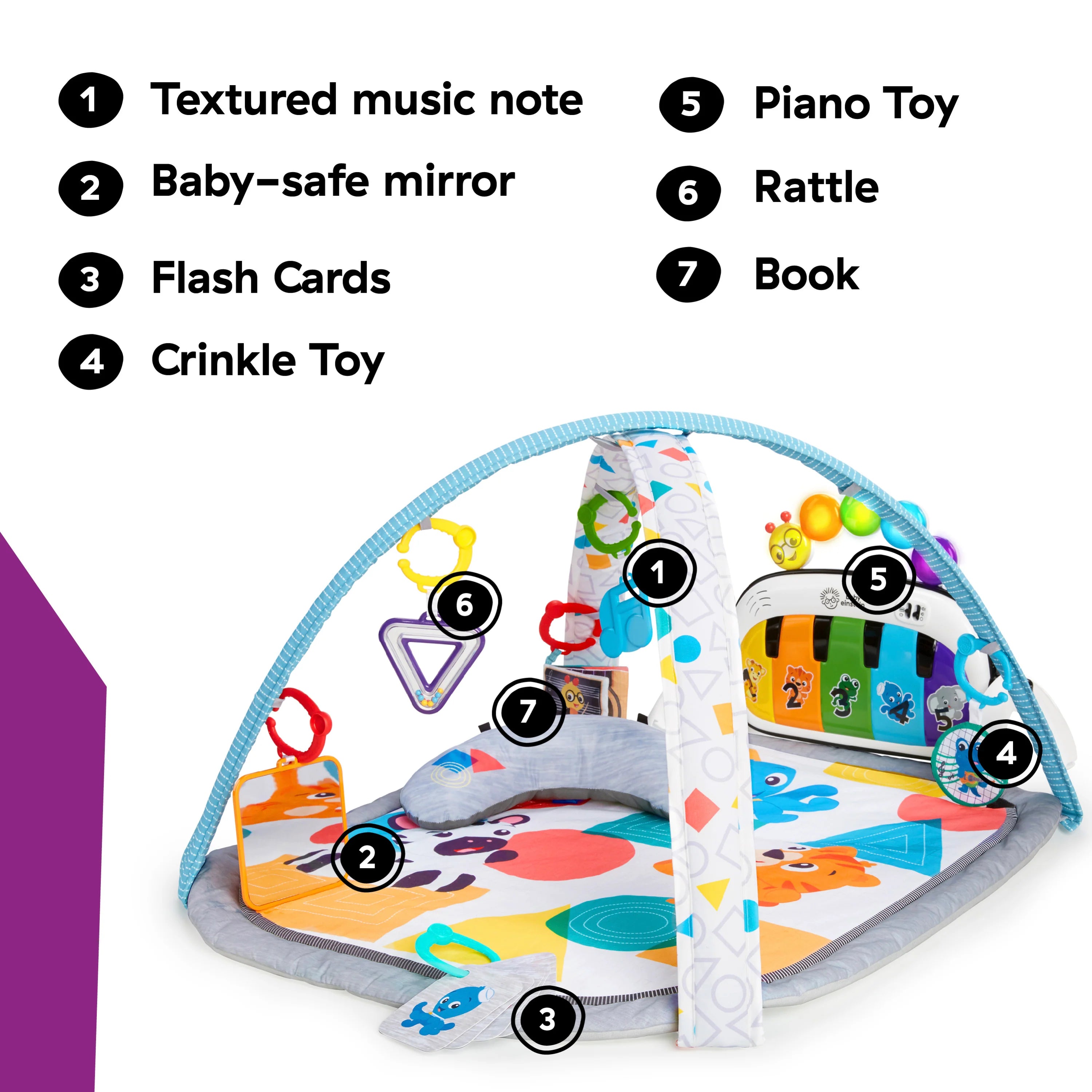 Baby Einstein 4-in-1 Kickin' Tunes Music and Language Discovery Gym
