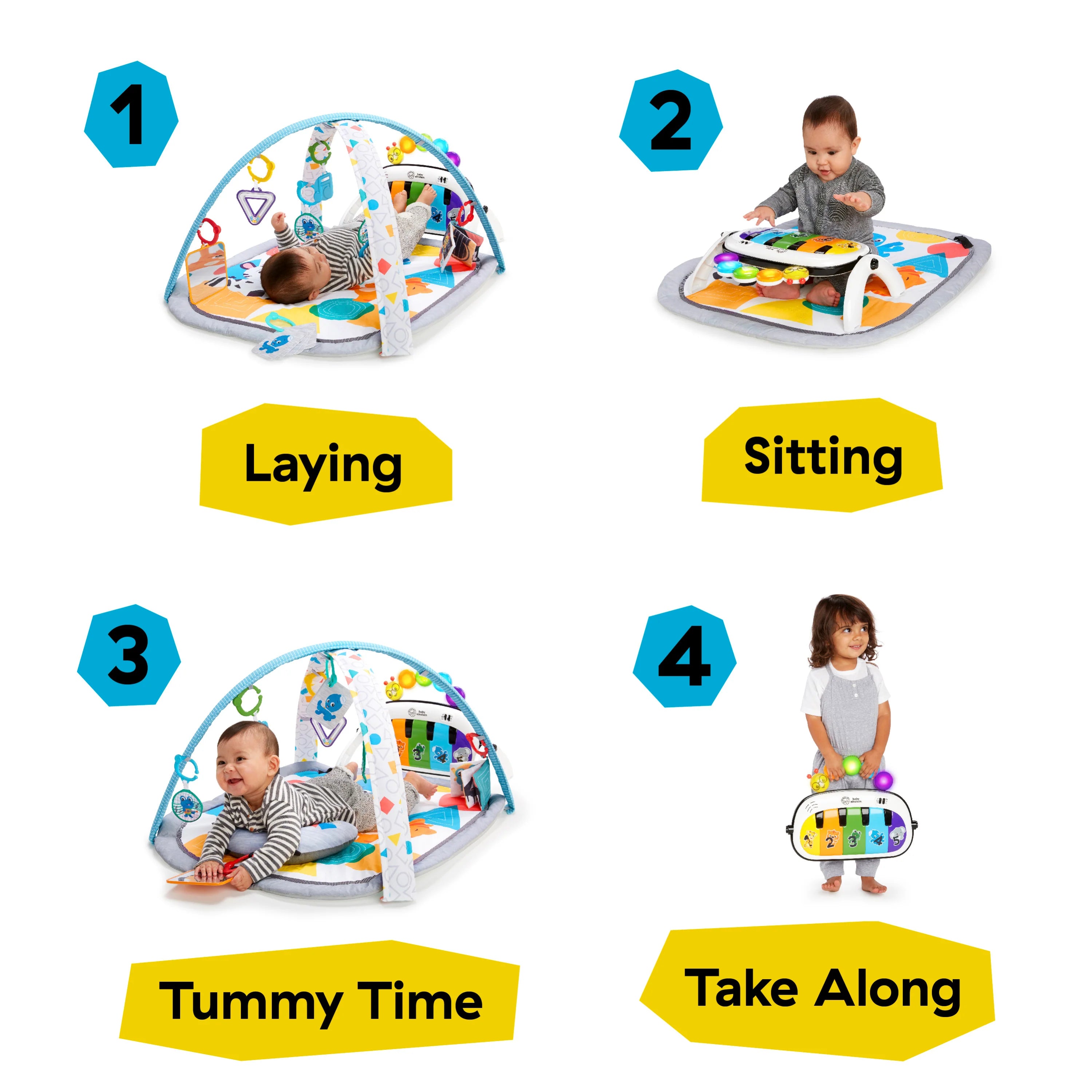 Baby Einstein 4-in-1 Kickin' Tunes Music and Language Discovery Gym