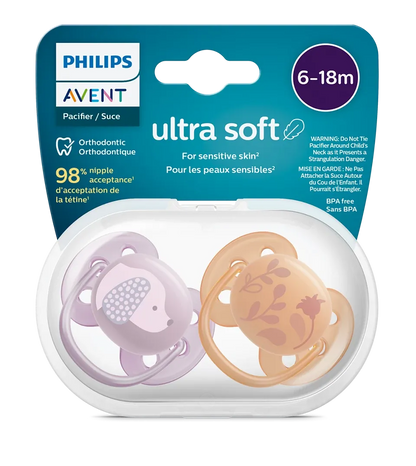 Philips Avent Ultra Soft Pacifier - Pack of 2 (6-18 Months)
