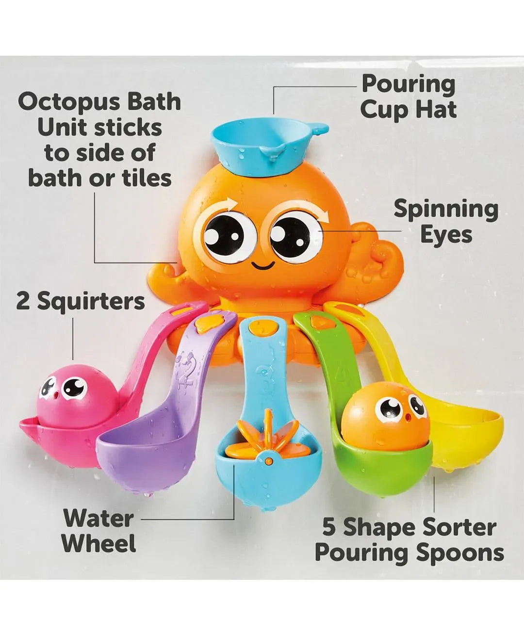 Tomy Toomies Octopus Number Sorting Baby Bath Toy