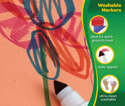 Crayola Washable Marker Set – Multicolor, 64 Pcs