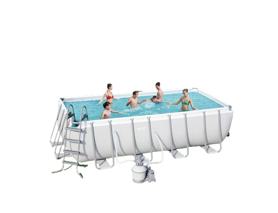 Bestway Power Steel Rectangular Pool Set (16' x 8' x 48"/4.88m x 2.44m x 1.22m)