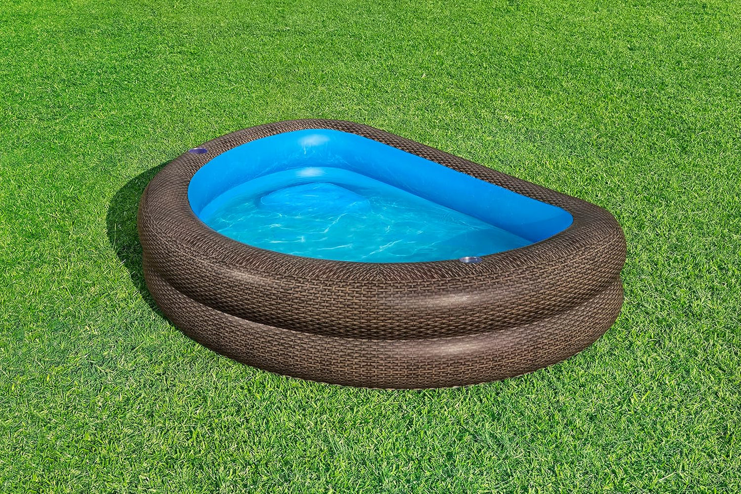 Bestway Tru Print Wicker Family Pool (7'7" x 70" x 21"/2.31m x 1.78m x 53cm)