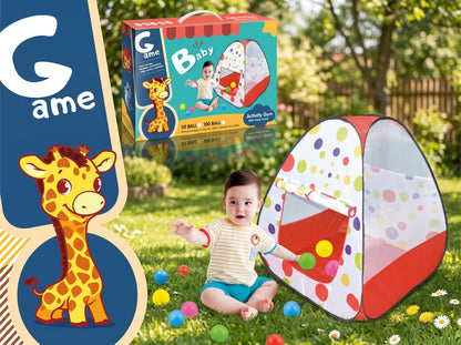 G Baby - Kids Polka Dot Pop-Up Play Tent with 50 Balls