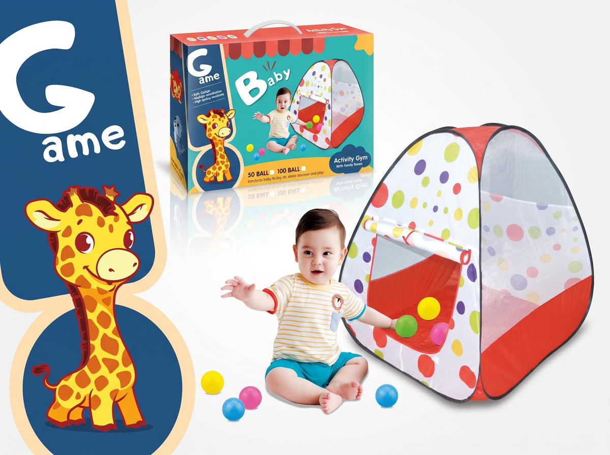 G Baby - Kids Polka Dot Pop-Up Play Tent with 50 Balls