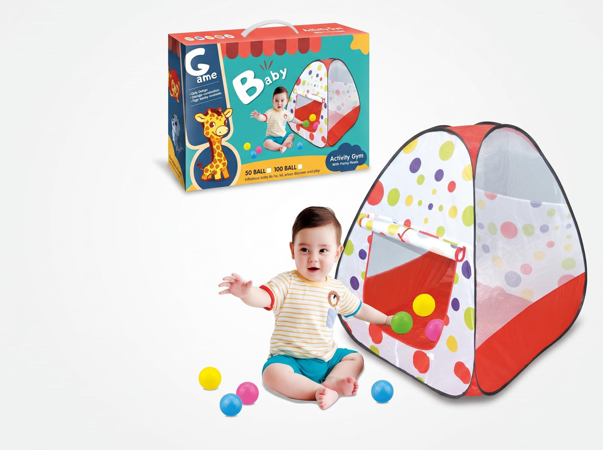 G Baby - Kids Polka Dot Pop-Up Play Tent with 50 Balls