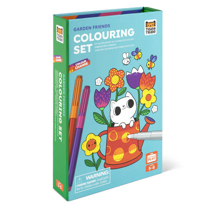 Tiger Tribe Colour Change Colouring Set Garden Friends
