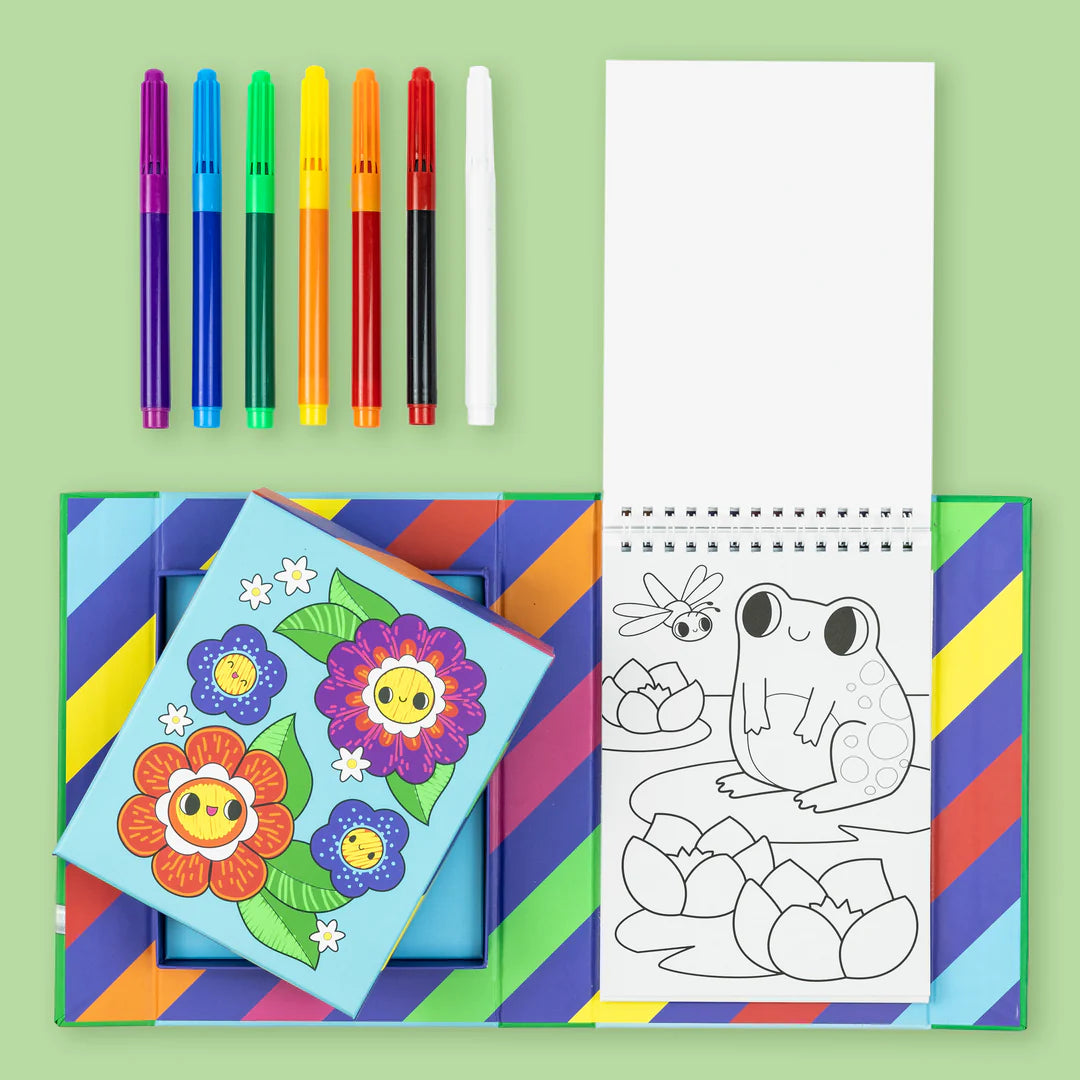 Tiger Tribe Colour Change Colouring Set Garden Friends