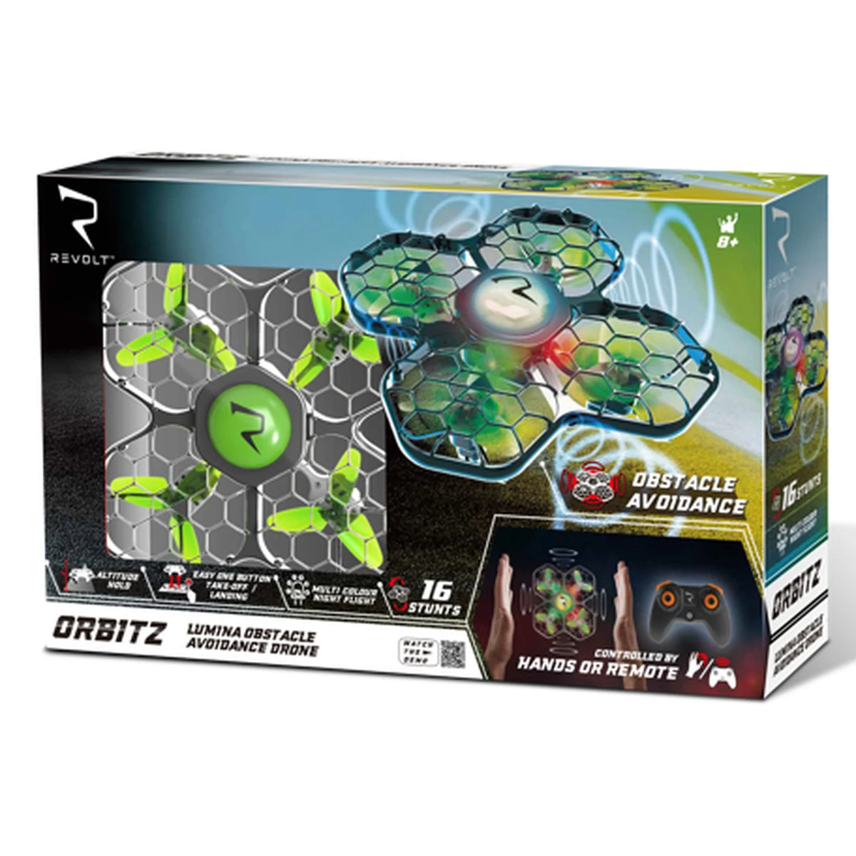 Revolt - Orbitz Lumina Obstacle Avoidance Remote Control Drone