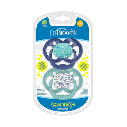 Dr. Brown's Advantage Pacifier Stage 2, 2-Pack, 6-18m.