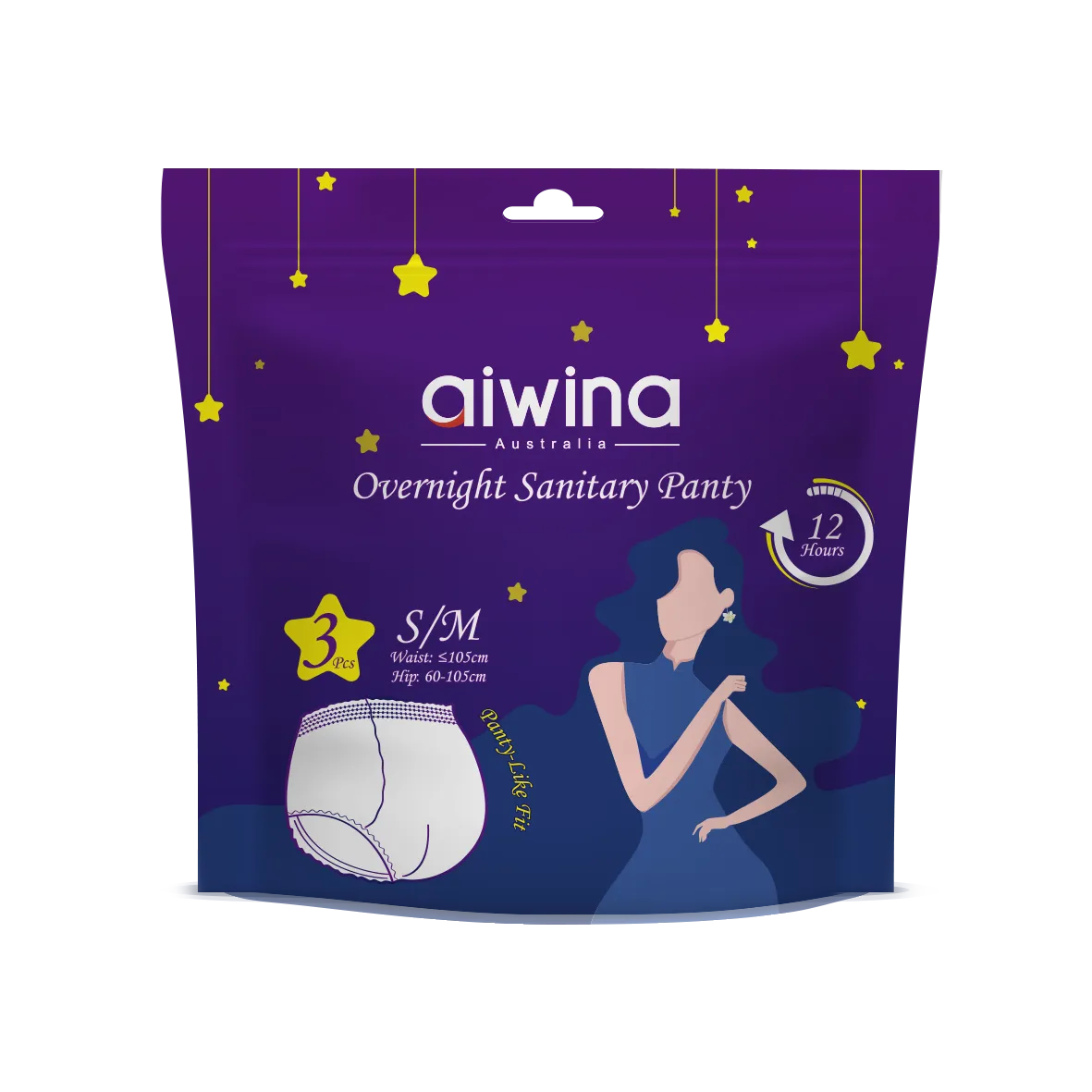 Aiwina Premium Overnight Sanitary Panty (3 pcs)