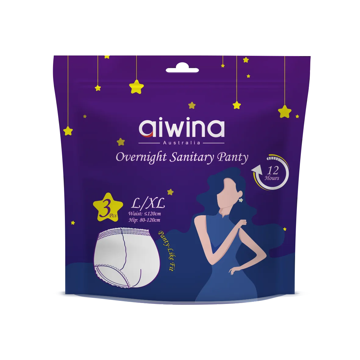 Aiwina Premium Overnight Sanitary Panty (3 pcs)