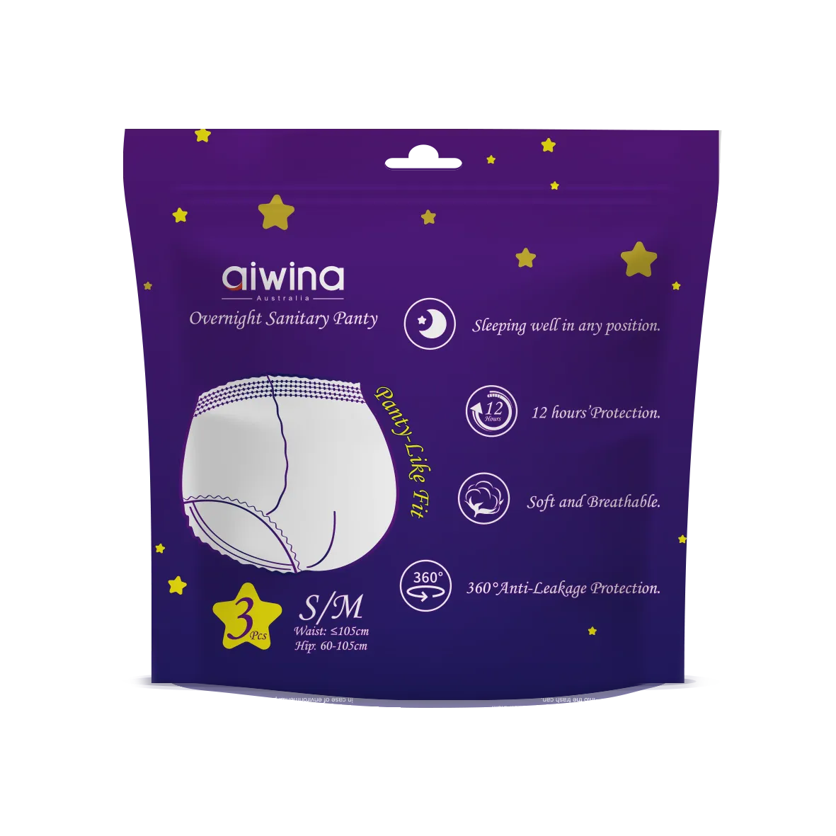 Aiwina Premium Overnight Sanitary Panty (3 pcs)