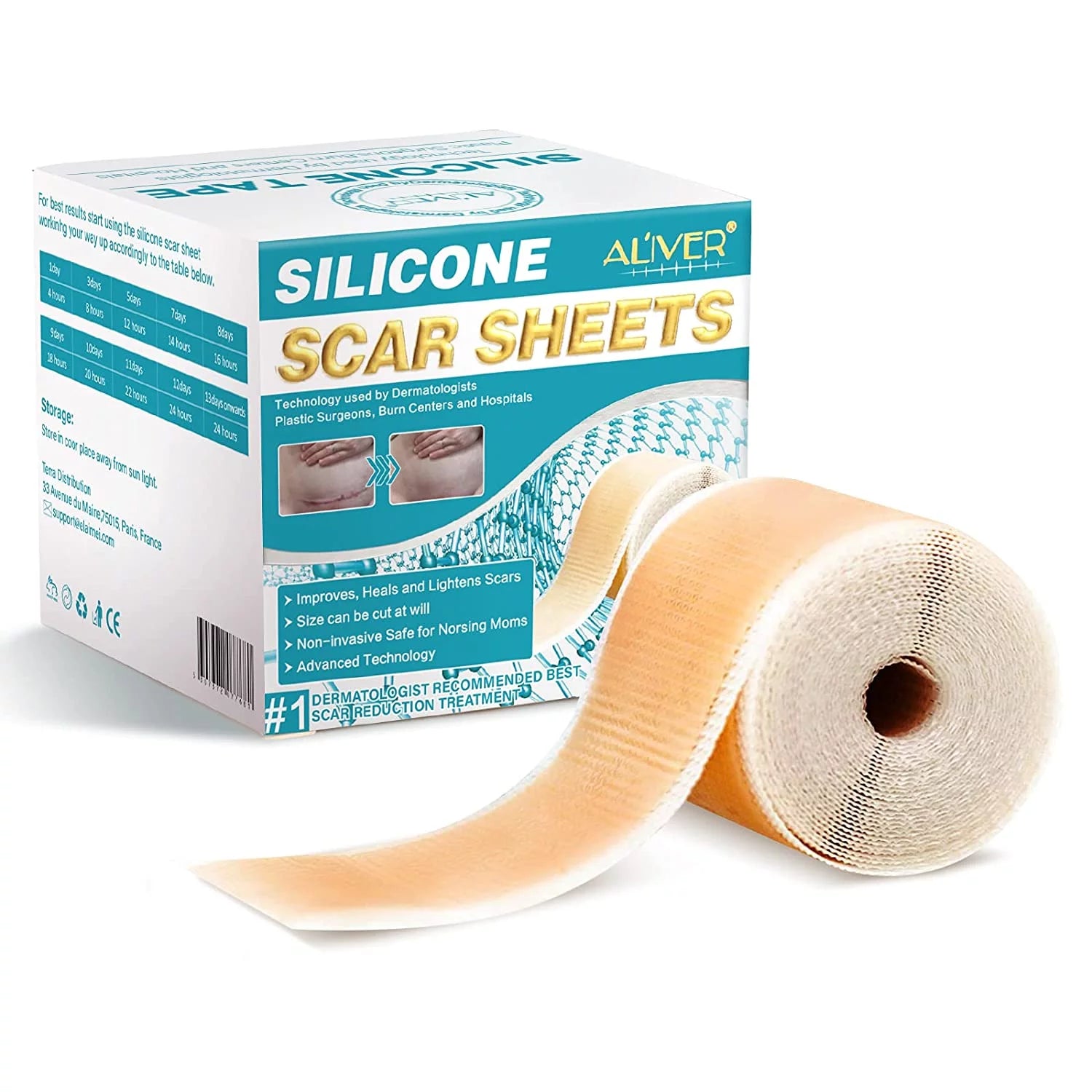 Aliver Silicone Scar Roll, 3 Meters