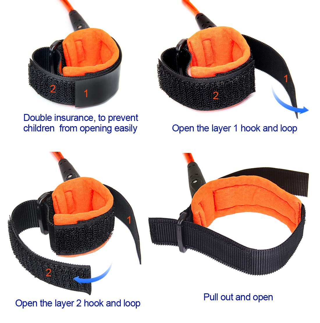 Blisstime Anti Lost Wrist Link Safety Wrist Link for Toddlers, Babies & Kids.