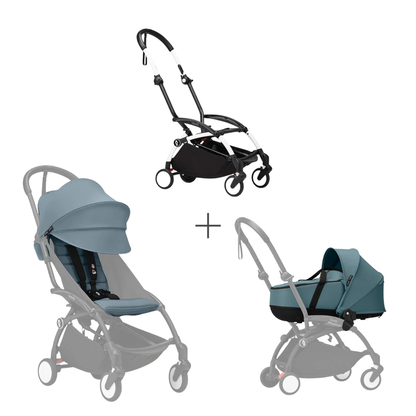 Stokke YOYO3 Frame White + Newborn Pack& 6+ Color Pack Bundle