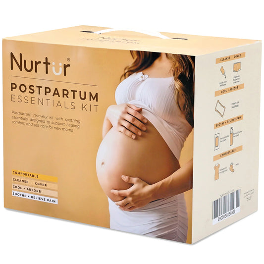 Nurtur Pospartum Recovery Care Kit - 7 in 1 W/ Peri Bottle & Cooling Pads