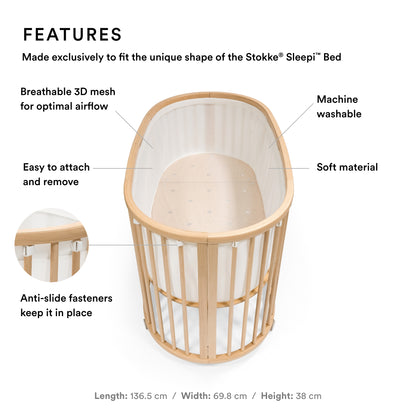 Stokke Sleepi Bed Mesh Liner White