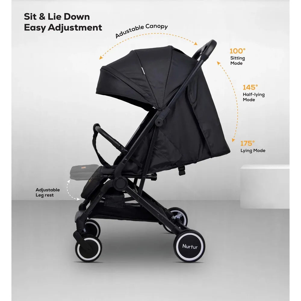 Nurtur Bravo Baby Stroller (Black)