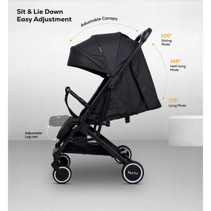Nurtur Bravo Baby Stroller (Black)