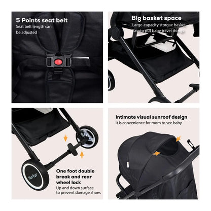 Nurtur Bravo Baby Stroller (Black)