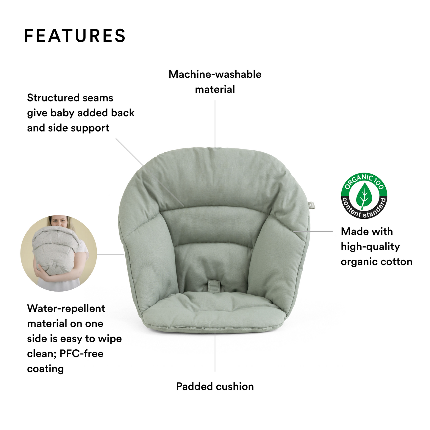 Stokke Clikk Cushion Glacier Green - 7040355522089