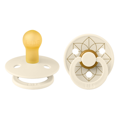 Bibs Pacifier Studio Colour Noor Latex Size 1 (Ivory Gold) - Pack of 2