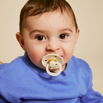 Bibs Pacifier Studio Colour Noor Latex Size 1 (Ivory Gold) - Pack of 2