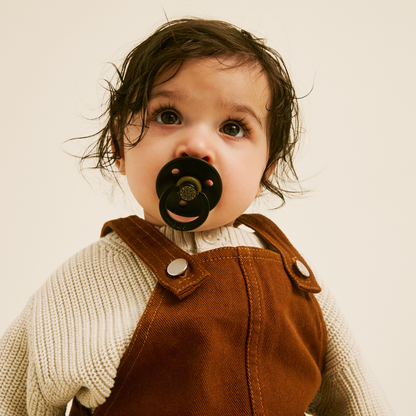 Bibs Pacifier Colour Layle Latex Size 1 (Black Gold) - Pack of 2