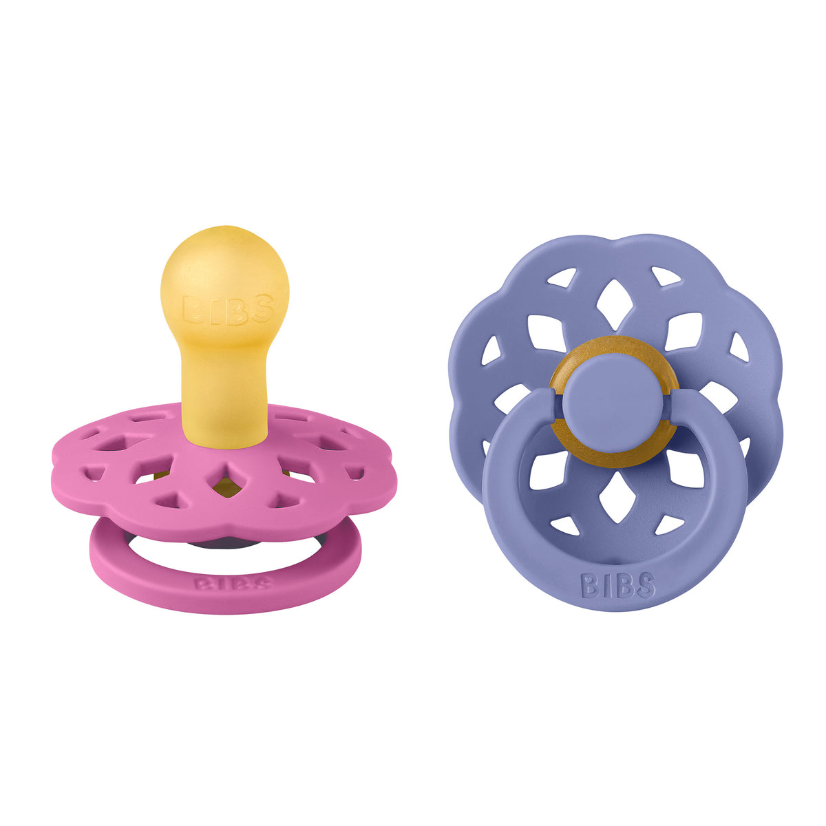 Bibs Pacifier Boheme Latex Size 2 (Bubblegum Peri) - Pack of 2