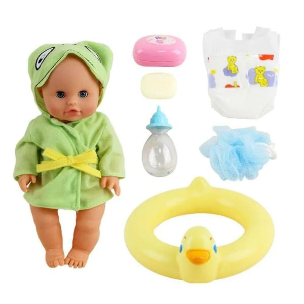 Bambolina Amore Bath Baby Doll with Bathing Set – 30cm
