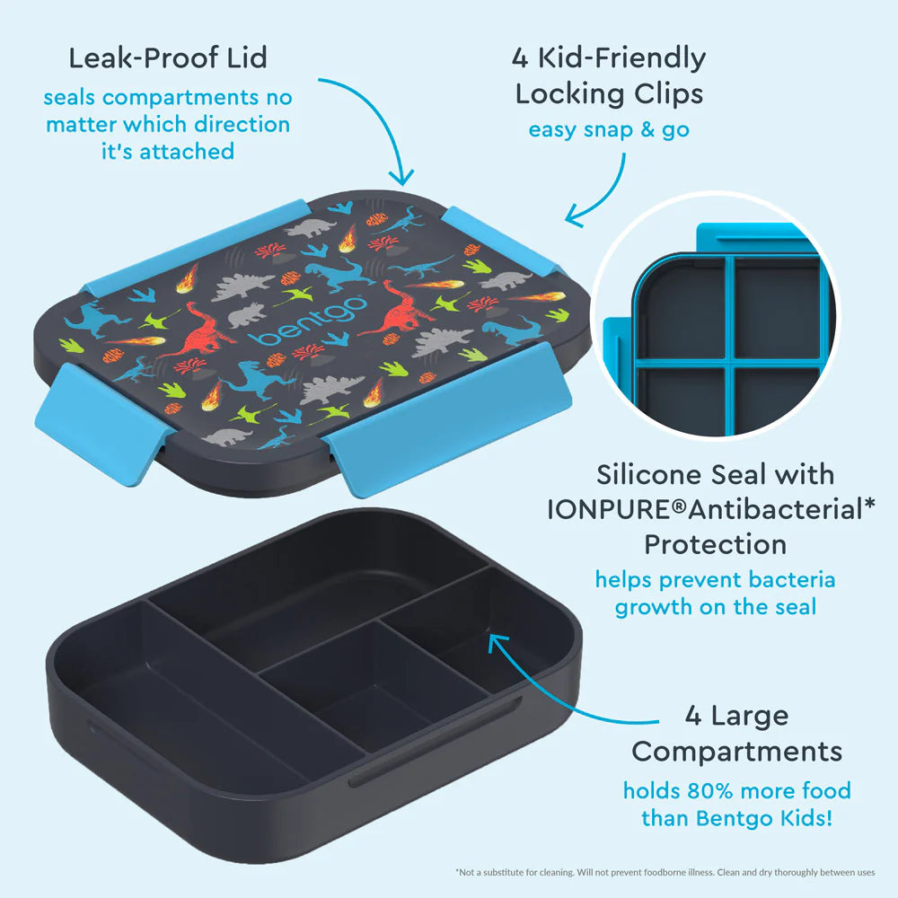 Bentgo Kids Prints 4 Compartment Slim Lunch Box
