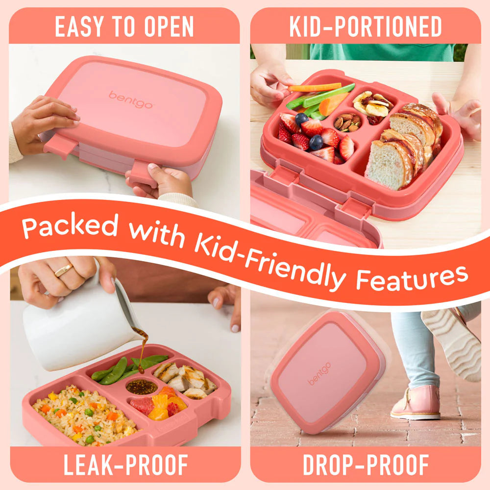 Bentgo Kids Brights Bento Style 5 Compartment Leak Proof Lunch Box