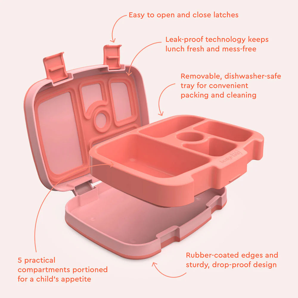 Bentgo Kids Brights Bento Style 5 Compartment Leak Proof Lunch Box