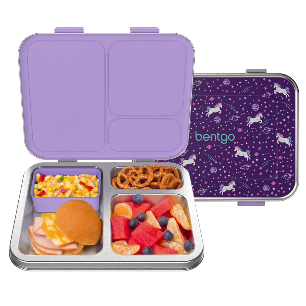 Bentgo Kids Stainless Steel Leak-Resistant Lunch Box 3 Compartments