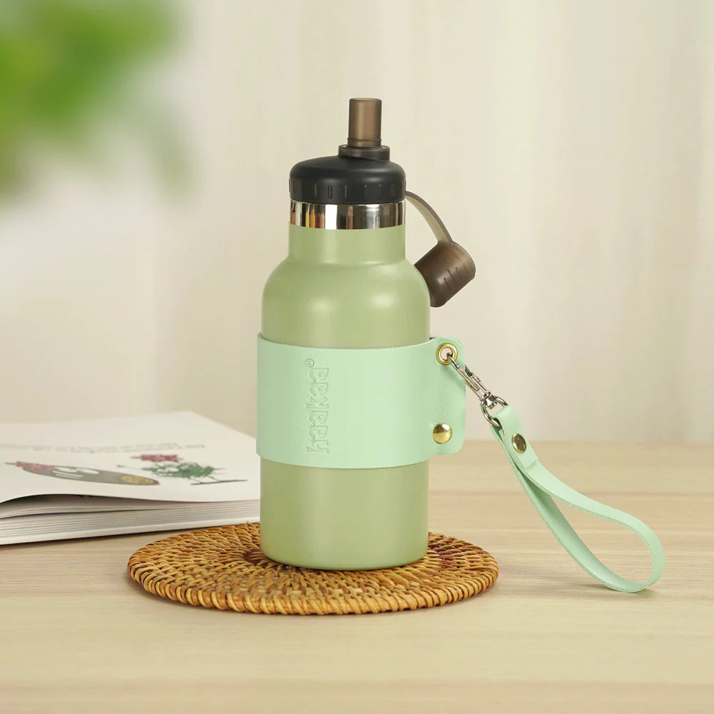 Easy-carry Kids Thermal Flask with Sleeve 350ml by Haakaa