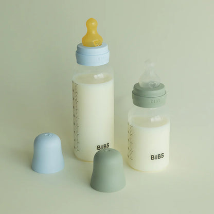 زجاجة رضاعة للأطفال من بيبس بحلمة دائرية من اللاتكس - عبوة من 2 (عاجي، 270ml)