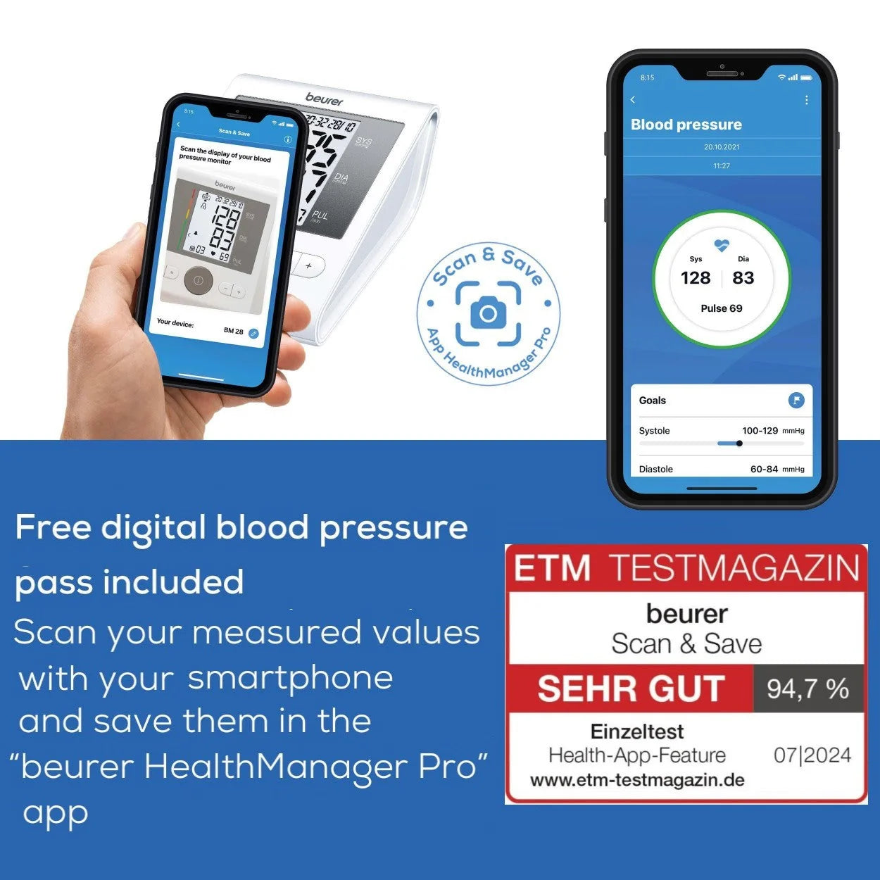 Beurer BM 28 Upper Arm Blood Pressure Monitor with Mains Adaptor