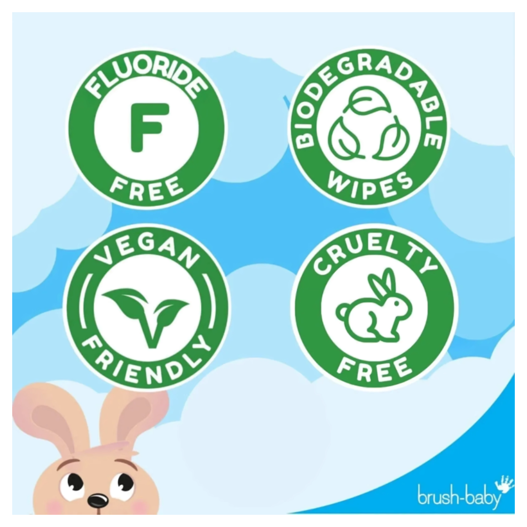 Brush-Baby Bobbie Bunny Teether 3D Cappuccino Wipes